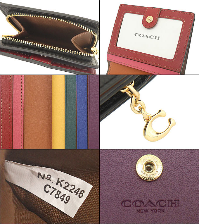 コーチ COACH 財布 二つ折り財布 FC7849 C7849 ブラック レインボー カラーブロック インテリア レザー C チャーム ウォレット  アウトレット レディース : co-ko230428-3 : インポートコレクションYR - 通販 - Yahoo!ショッピング