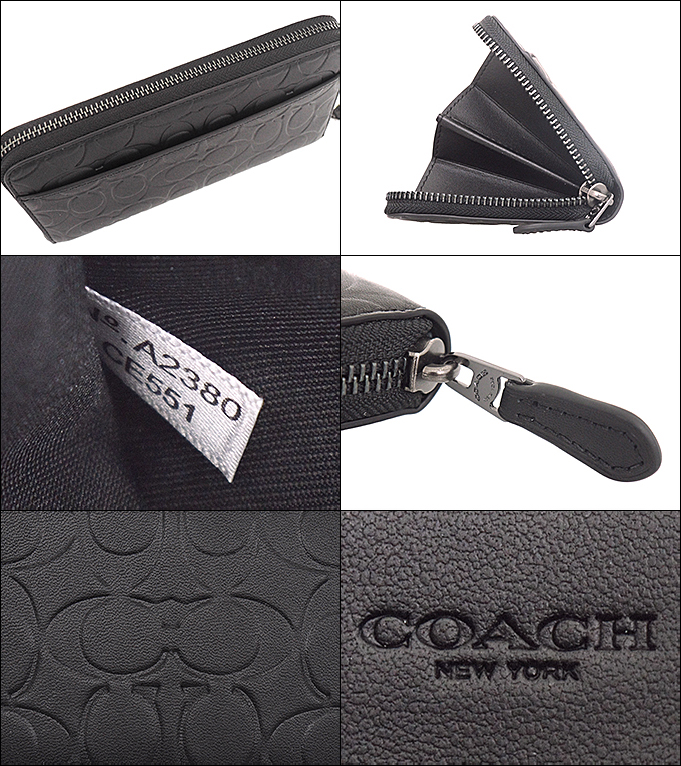 初売りポイント2％】コーチ COACH 財布 長財布 FCE551 CE551 ブラック