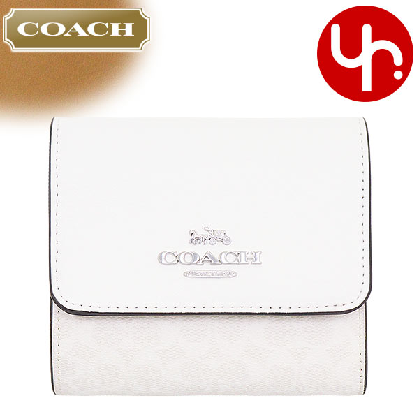 シルバー（銀色）系 Coach(コーチ) 折りたたみ財布(レディース