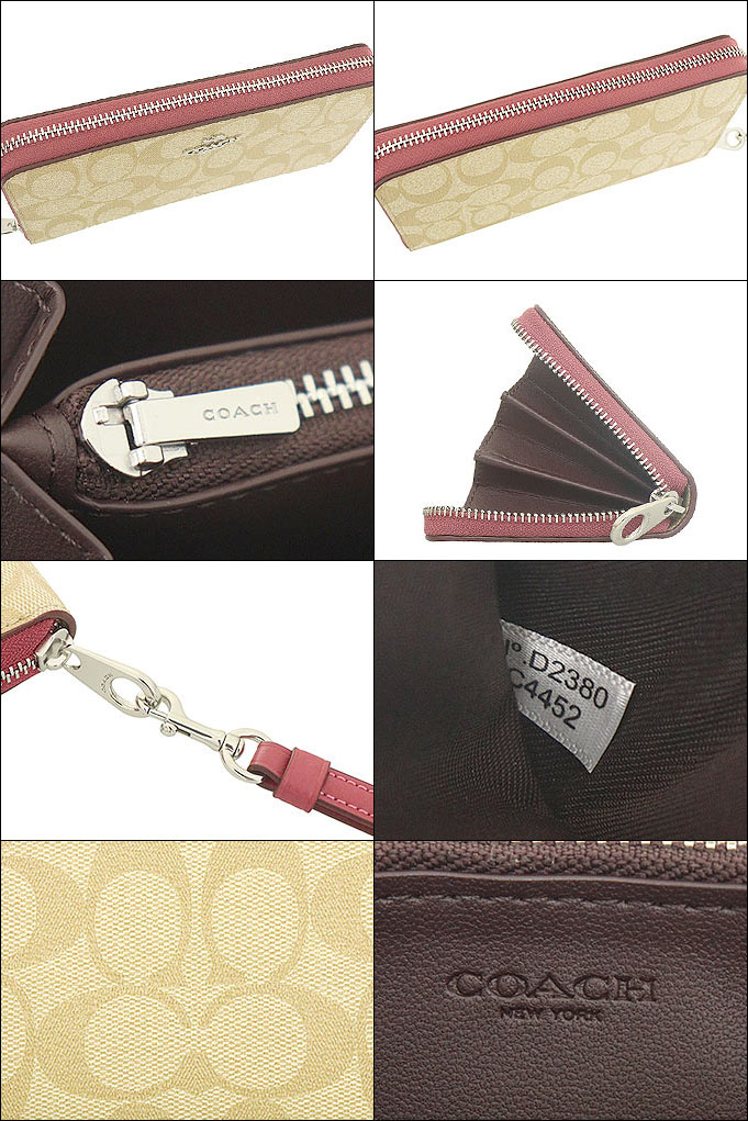 COACH コーチ 財布 長財布 FC4452 C4452 ライトカーキ×ライト