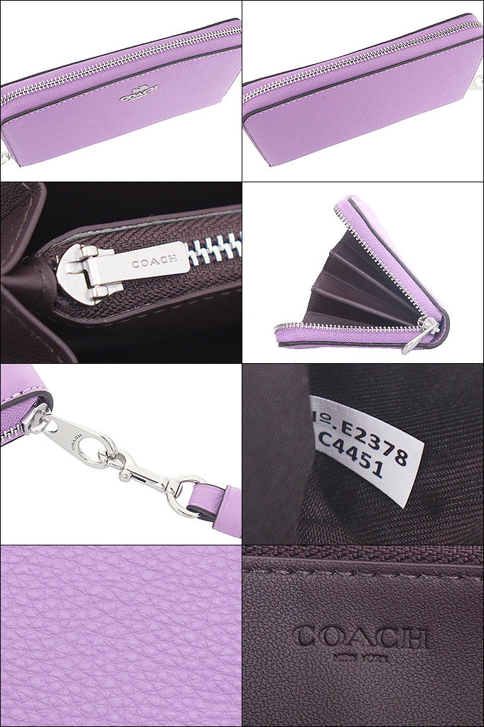 COACH コーチ 財布 長財布 FC4451 C4451 アイリス ペブルド レザー 