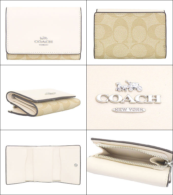 コーチ COACH 財布 三つ折り財布 FCM761 CM761 ライトカーキ×チョーク