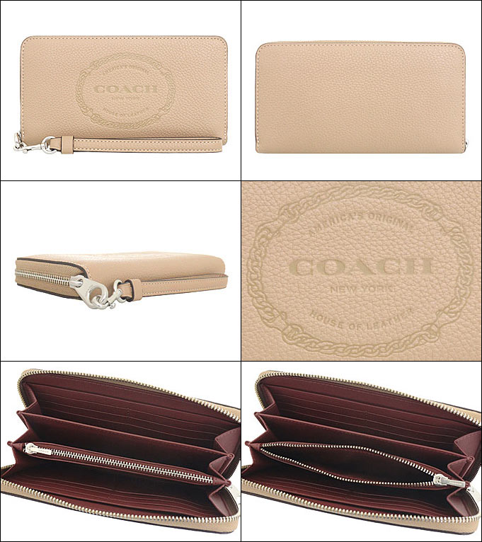 COACH コーチ 財布 長財布 FCN353 CN353 トープ ヘリテージ ぺブルド 