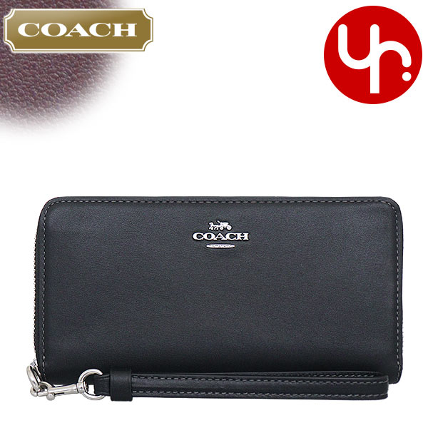 コーチ COACH 財布 長財布 FCR623 CR623 ブラック リファインド カーフ レザー ロング ジップ アラウンド ウォレット アウトレット レディース :co ko240322 3:インポートコレクションYR