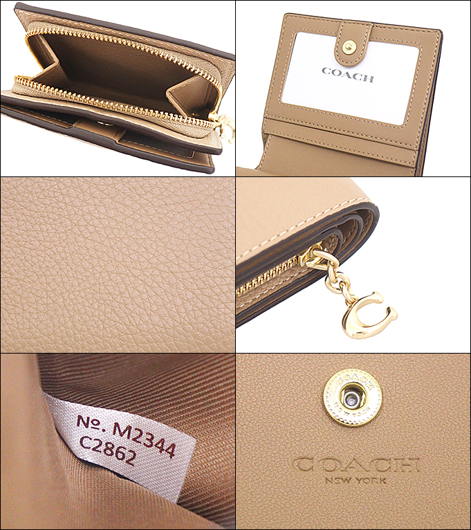 72時間限定ポイント2％】コーチ COACH 財布 二つ折り財布 FC2862 C2862 トープ ペブルド レザー C チャーム スナップ ラウンド  アウトレット レディース : co-ko240329-18 : インポートコレクションYR - 通販 - Yahoo!ショッピング