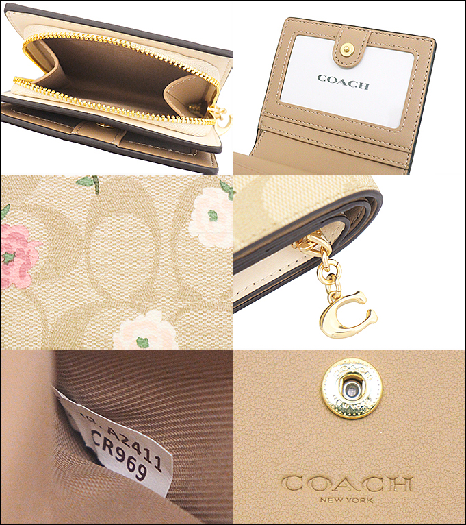 コーチ COACH 財布 二つ折り財布 FCR969 CR969 ライトカーキ×チョークマルチ シグネチャー フラワー プリント C チャーム  ウォレット アウトレット レディース : co-ko240329-19 : インポートコレクションYR - 通販 - Yahoo!ショッピング