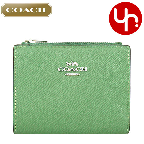 コーチ COACH 財布 二つ折り財布 FCR983 CR983 ソフトグリーン クロスグレーン レザー ビルフォールド ウォレット アウトレット  レディース : co-ko240508-7 : インポートコレクションYR - 通販 - Yahoo!ショッピング