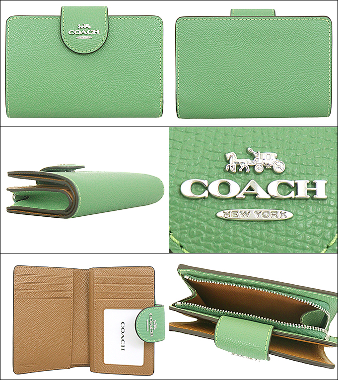 COACH コーチ 財布 二つ折り財布 F06390 6390 ソフトグリーン