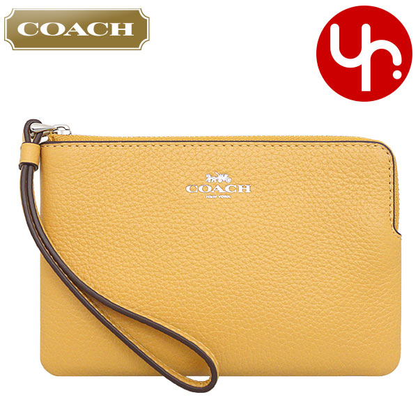 Yahoo! Yahoo!ショッピング(ヤフー ショッピング)コーチ COACH 小物 ポーチ FCP483 CP483 ハニカム ラグジュアリー ペブルド レザー コーナー ジップ リストレット アウトレット レディース