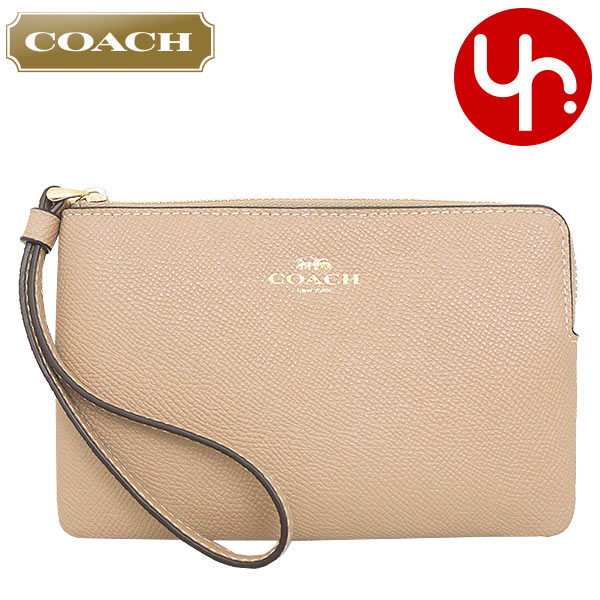 Yahoo! Yahoo!ショッピング(ヤフー ショッピング)コーチ COACH 小物 ポーチ FCV396 CV396 トープ ラグジュアリー リサイクル レザー コーナー ジップ リストレット アウトレット レディース