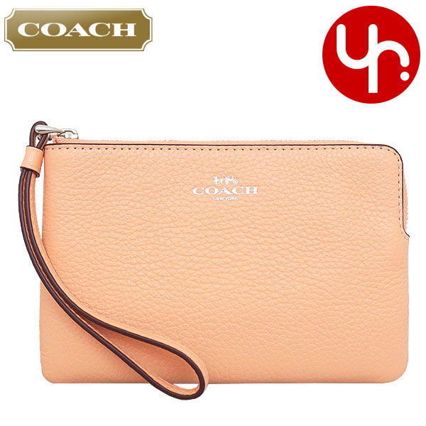 Yahoo! Yahoo!ショッピング(ヤフー ショッピング)コーチ COACH 小物 ポーチ FCP483 CP483 フェイデッドブラッシュ ラグジュアリー ペブルド レザー コーナー ジップ リストレット アウトレット レディース