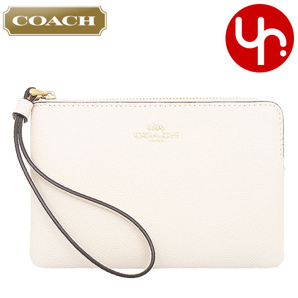 Yahoo! Yahoo!ショッピング(ヤフー ショッピング)コーチ COACH 小物 ポーチ FCV396 CV396 チョーク ラグジュアリー リサイクル レザー コーナー ジップ リストレット アウトレット レディース