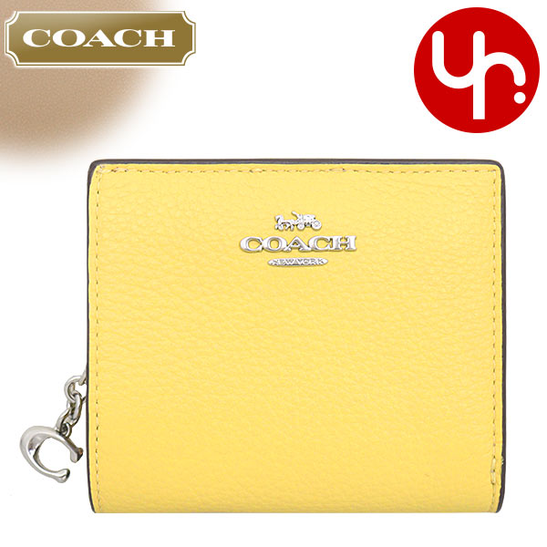 コーチ COACH 財布 二つ折り財布 FC2862 C2862 FCL653 CL653 ペブルド レザー C チャーム スナップ ラウンド ジップ  アウトレット レディース