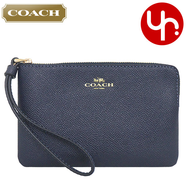 Yahoo! Yahoo!ショッピング(ヤフー ショッピング)【48時間限定ポイント2％】コーチ COACH 小物 ポーチ FCV396 CV396 ミッドナイト ラグジュアリー リサイクル レザー コーナ  アウトレット レディース