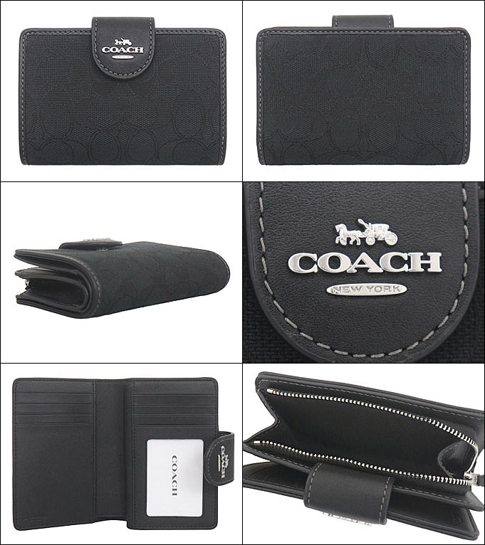 24時間限定ポイント3％】コーチ COACH 財布 二つ折り財布 FCU402 CU402 ブラック×ブラック シグネチャー ジャカード レザー ミ  アウトレット レディース : co-ko240802-8 : インポートコレクションYR - 通販 - Yahoo!ショッピング