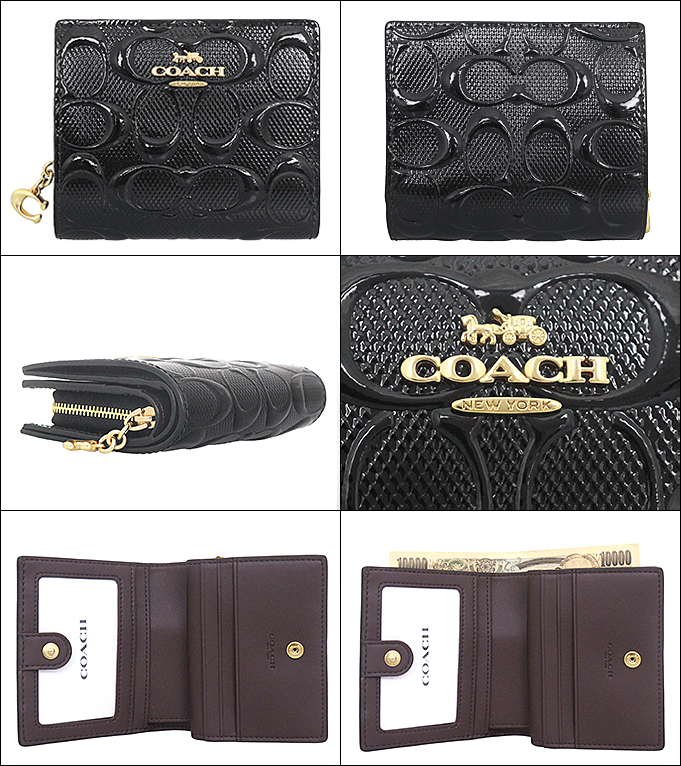 コーチ COACH 財布 二つ折り財布 FCV415 CV415 ブラック シグネチャー レザー C チャーム ラウンド ジップ ウォレット  アウトレット レディース : co-ko240830-8 : インポートコレクションYR - 通販 - Yahoo 二つ折り財布