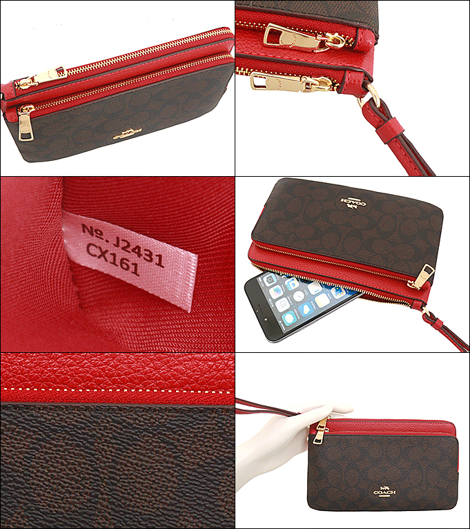 COACHコーチ長財布 レディースのレッド色新品財布 プレゼントに 