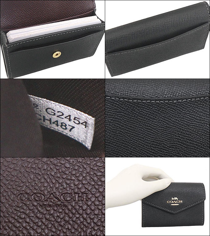COACH コーチ 小物 カードケース FCH487 CH487 ブラック クロス