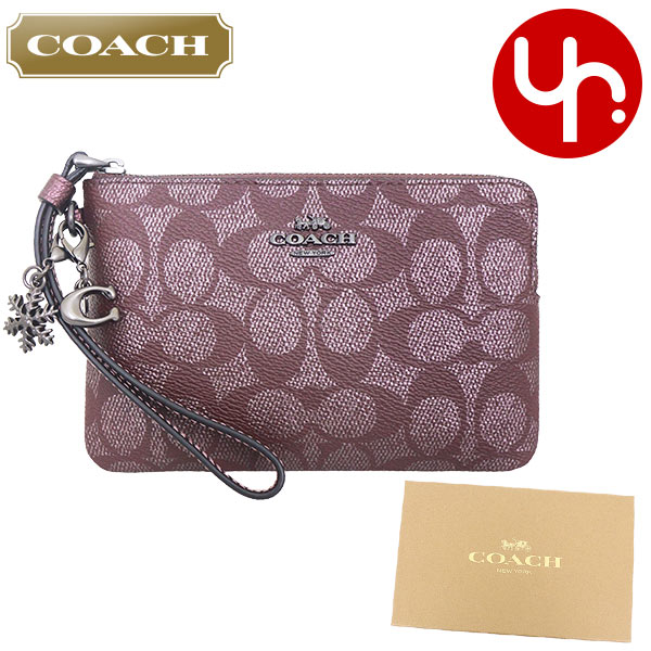 Yahoo! Yahoo!ショッピング(ヤフー ショッピング)コーチ COACH 小物 ポーチ FCW958 CW958 ワインマルチ シグネチャー レザー リストレット アンド チャーム 3点セット （ボックス付き） アウトレット レディース