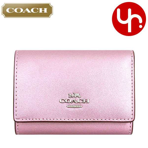 COACH 三つ折り財布 ベージュ ブラウン エンブレム 総柄 ロゴ オシャレ コーチ(COACH) ミニ財布 三つ折り財布 | 通販・人気ランキング