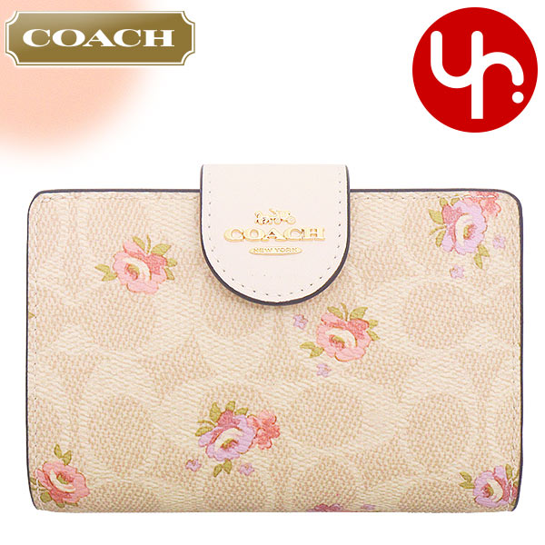 【国内発】コーチ フローラル プリント CAR13 二つ折り財布 COACH コーチ 財布 二つ折り財布 FCAR13 CAR13 シグネチャー