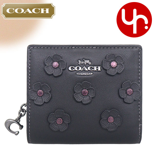 COACH】コーチ PVC レザー シグネチャー フローラル 花柄
