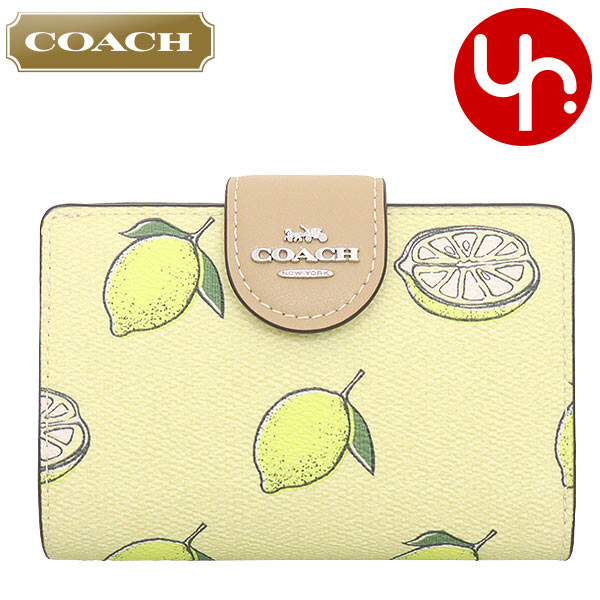オレンジ柄☆【COACH】シグネチャーキャンバスジップウォレット 公式】コーチアウトレット | ミディアム コーナー ジップ