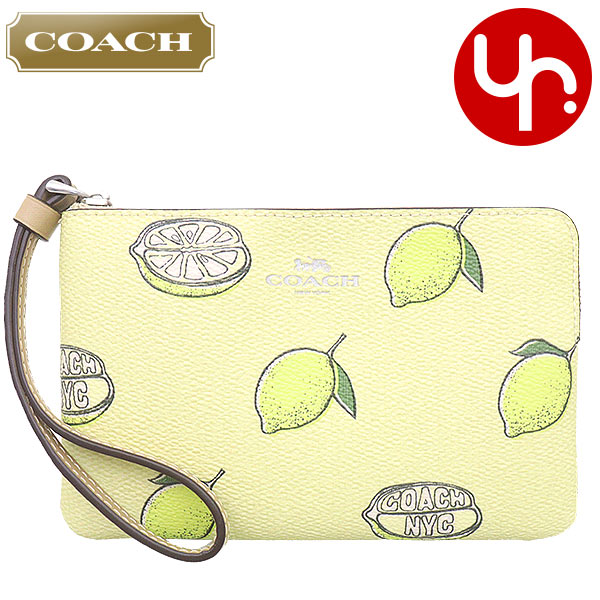 Yahoo! Yahoo!ショッピング(ヤフー ショッピング)【72時間限定ポイント5％】コーチ COACH 小物 ポーチ FCBB80 CBB80 ガーデングレードマルチ コーテッド キャンバス レモン   アウトレット レディース