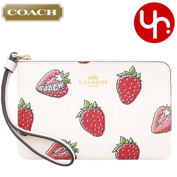 Yahoo! Yahoo!ショッピング(ヤフー ショッピング)【24時間限定ポイント5％】コーチ COACH 小物 ポーチ FCBB81 CBB81 チョークマルチ コーテッド キャンバス ストロベリー プ  アウトレット レディース