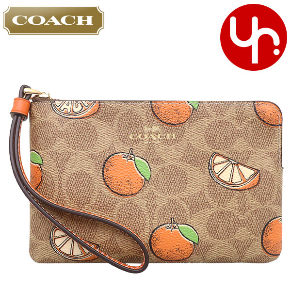 Yahoo! Yahoo!ショッピング(ヤフー ショッピング)【72時間限定ポイント5％】コーチ COACH 小物 ポーチ FCBB82 CBB82 タンマルチ シグネチャー コーテッド キャンバス オレン  アウトレット レディース