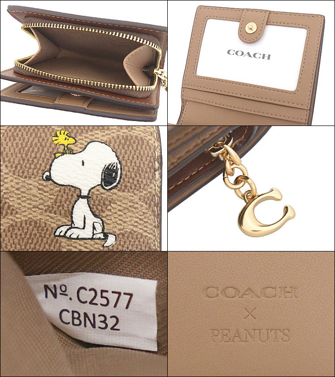 leo コーチ二つ折財布　CBN32 COACH コーチ 財布 二つ折り財布 FCBN32 CBN32 タン×ブラウン