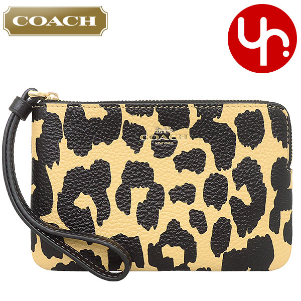 Yahoo! Yahoo!ショッピング(ヤフー ショッピング)コーチ COACH 小物 ポーチ FCBP22 CBP22 レオパードマルチ レオパード プリント コーテッド キャンバス コーナー ジップ リストレット アウトレット レディース