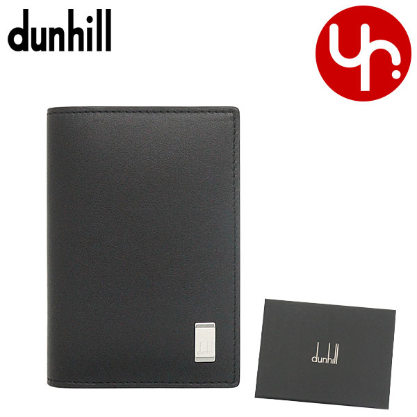 【72時間限定ポイント2％】ダンヒル Dunhill 小物 カードケース DU19F2F47AT ブラック サイドカー レザー メタル ロゴ プレート ビジネス カード ケース メ