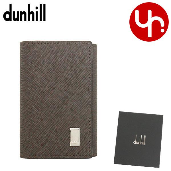 ダンヒル Dunhill 小物 キーケース DU22R2P14PS ブラウン プレーン PVC メタル ロゴ プレート 6連 キーケース メンズ