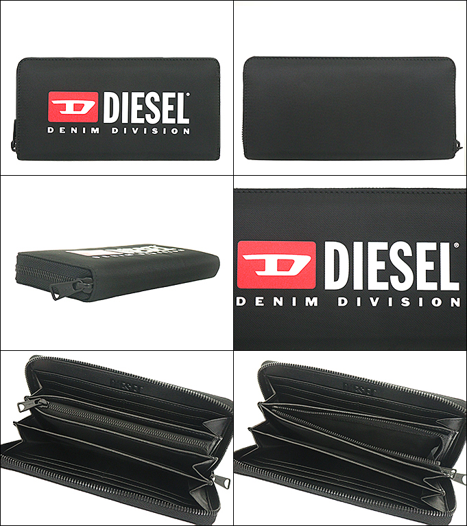 ディーゼル DIESEL 財布 長財布 X09540 P5480 ブラック RINKE ポリエステル デニム ディビジョン ロゴ コンチネンタル ジップ アラウンド ウォレット メンズ｜import-collection-yr｜02