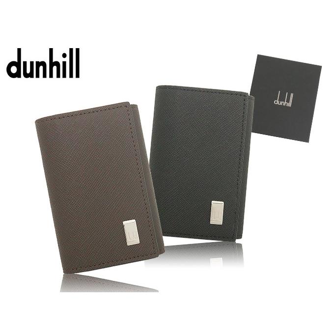 ダンヒル Dunhill 小物 キーケース DU22R2P14PS ブラウン プレーン PVC メタル ロゴ プレート 6連 キーケース メンズ