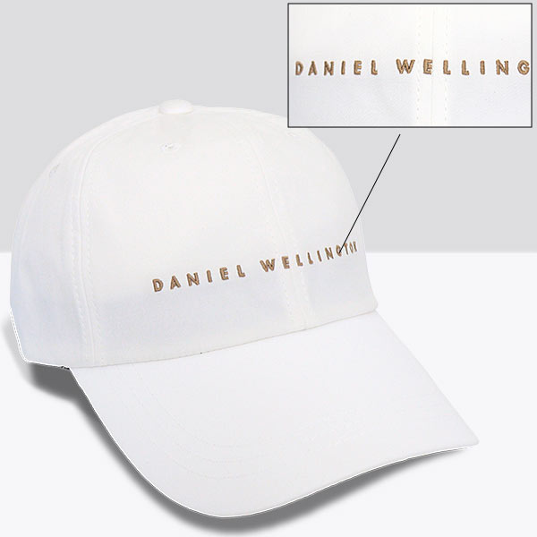 【24時間限定ポイント5％】ダニエルウェリントン Daniel Wellington アパレル 帽子 DW02300002 ホワイト ロゴ刺繍 コットン ベースボールキャップ レ | Daniel Wellington | 01