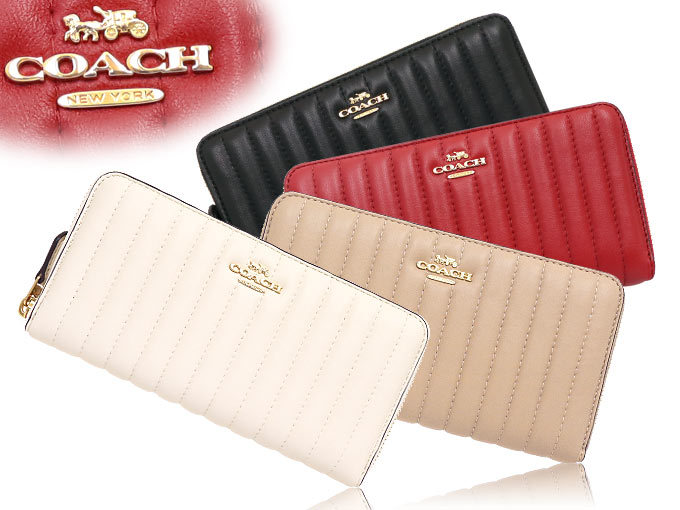 コーチ COACH 財布 長財布 F02855 2855 トープ リニア キルティング 