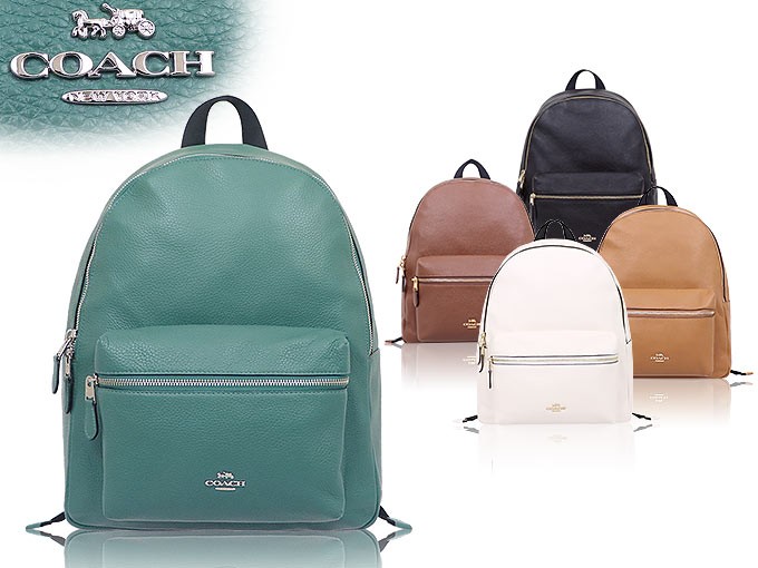 コーチ COACH バッグ リュック F29004 チョーク チャーリー ペブルド レザー バックパック アウトレット レディース