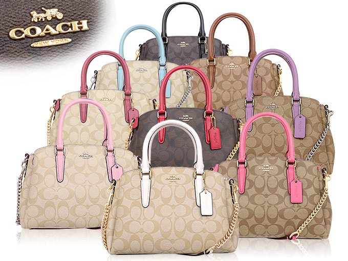 コーチ COACH バッグ ハンドバッグ F29434 ブラウン×トゥルーレッド