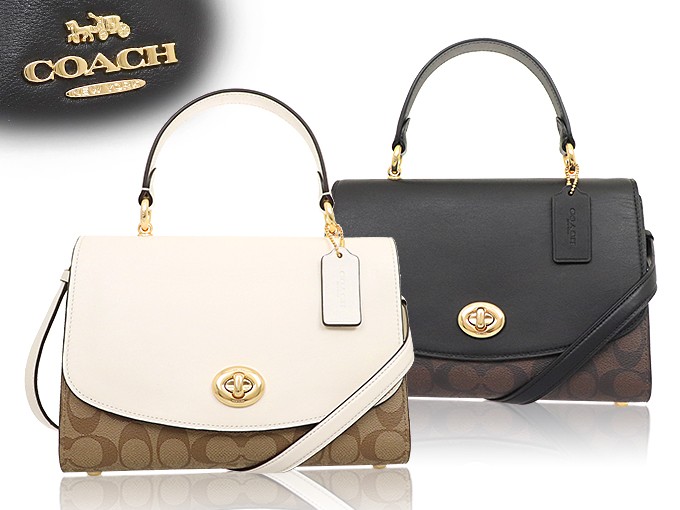 コーチ COACH バッグ ハンドバッグ F76620 カーキ×チョーク ラグジュアリー シグネチャー ティリー トップ ハンドル サッチェル  アウトレット レディース