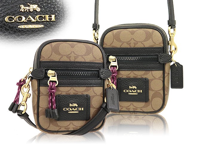 コーチ COACH バッグ ショルダーバッグ F80384 カーキ×ブラック