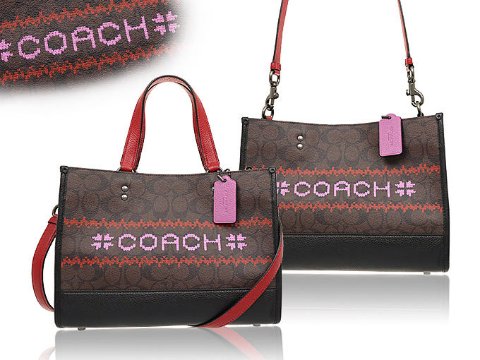 コーチ COACH バッグ トートバッグ FC1527 C1527 ブラウン×1941レッド