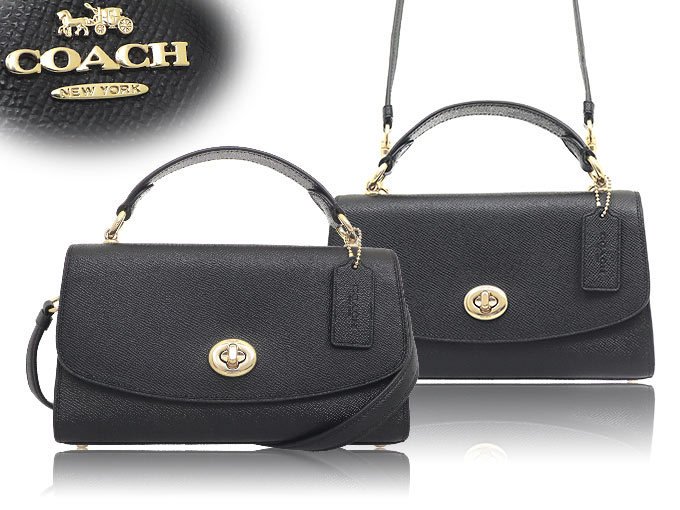 コーチ COACH バッグ ハンドバッグ FC1802 C1802 ブラック クロス