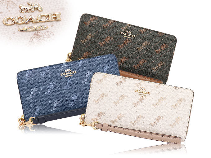 コーチ COACH 財布 長財布 FC3547 C3547 クリーム ホース アンド