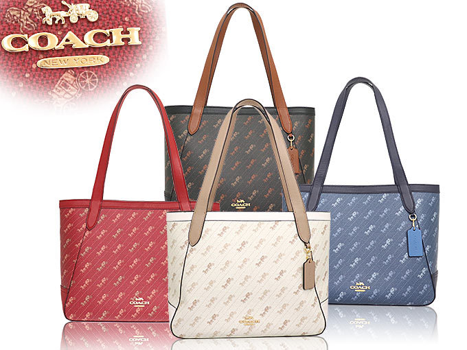 コーチ COACH バッグ トートバッグ FC4061 C4061 ブラック ホース アンド キャリッジ ドット プリント トート アウトレット  レディース