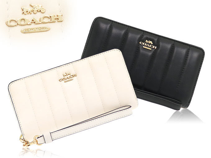 COACH コーチ 財布 長財布 FC4454 C4454 チョーク キルティング