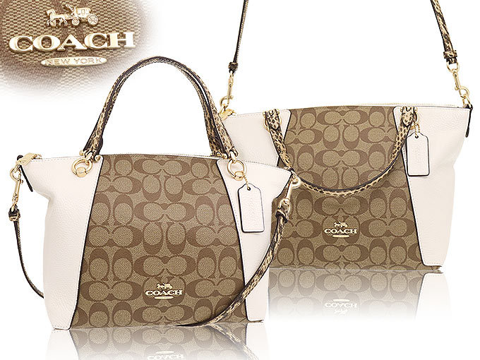 コーチ COACH バッグ ハンドバッグ FC7261 C7261 カーキ×チョーク