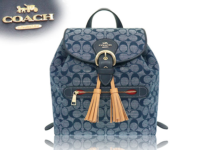 新作2022SS】COACH バックパック クリオ デニム シグネチャー-