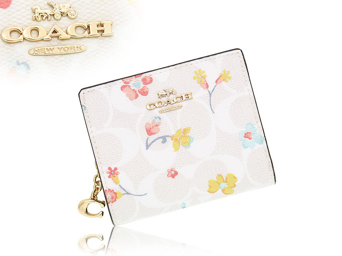 [新品未使用]COACH コーチ C8715 カラー：チョークマルチ Amazon | [コーチ] 財布(二つ折り財布) FCR969 CR969 ライト